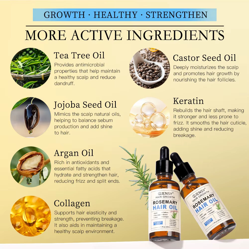 Oem Natural Organic Dandruff Scalp Treatment Argan Tea Tree Oil Hair Care Moisturizing Peppermint Rosemary Oil Hair Growth Oil