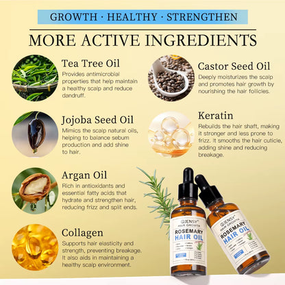 Oem Natural Organic Dandruff Scalp Treatment Argan Tea Tree Oil Hair Care Moisturizing Peppermint Rosemary Oil Hair Growth Oil