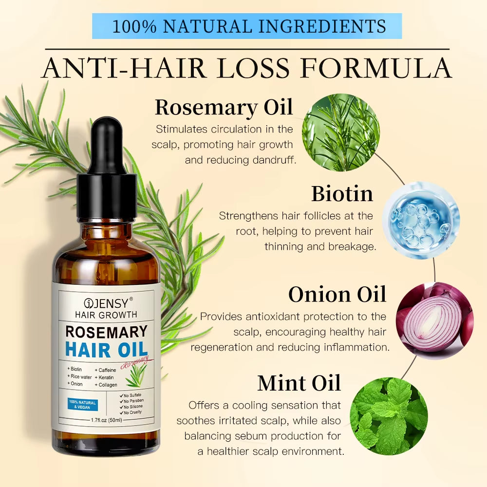 Oem Natural Organic Dandruff Scalp Treatment Argan Tea Tree Oil Hair Care Moisturizing Peppermint Rosemary Oil Hair Growth Oil